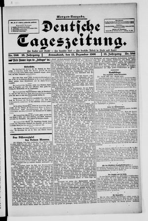Deutsche Tageszeitung on Dec 15, 1906