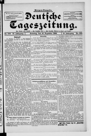 Deutsche Tageszeitung vom 16.12.1906