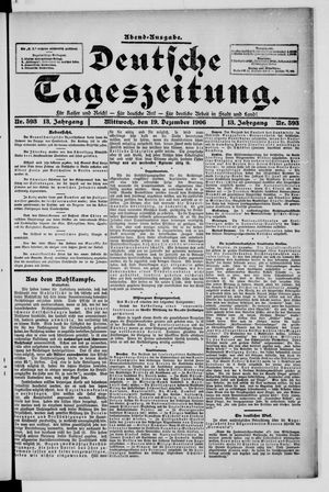 Deutsche Tageszeitung vom 19.12.1906