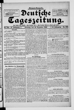 Deutsche Tageszeitung on Dec 23, 1906