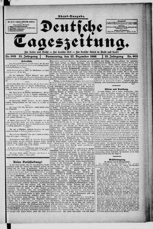 Deutsche Tageszeitung vom 27.12.1906