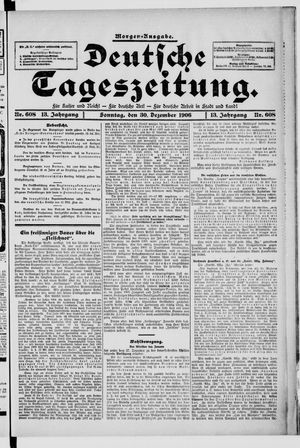 Deutsche Tageszeitung on Dec 30, 1906