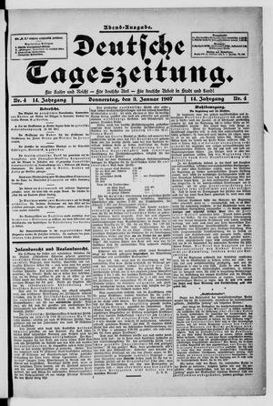 Deutsche Tageszeitung on Jan 3, 1907