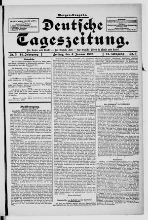 Deutsche Tageszeitung vom 04.01.1907
