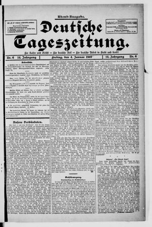 Deutsche Tageszeitung vom 04.01.1907