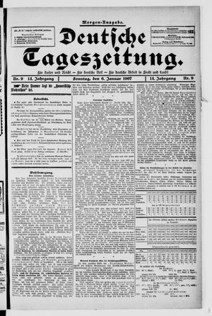 Deutsche Tageszeitung vom 06.01.1907