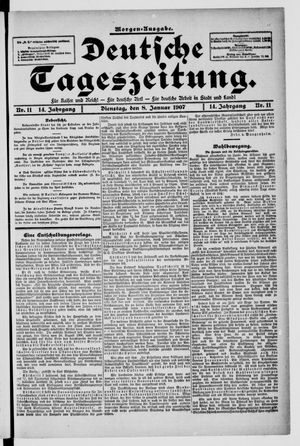 Deutsche Tageszeitung on Jan 8, 1907