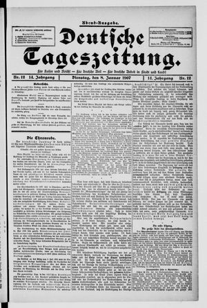Deutsche Tageszeitung on Jan 8, 1907