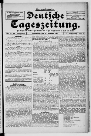 Deutsche Tageszeitung on Jan 9, 1907