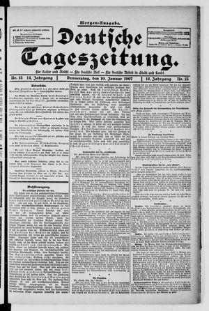 Deutsche Tageszeitung vom 10.01.1907