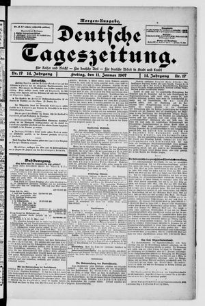 Deutsche Tageszeitung vom 11.01.1907