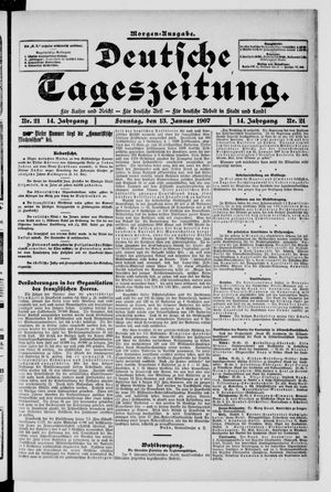 Deutsche Tageszeitung vom 13.01.1907