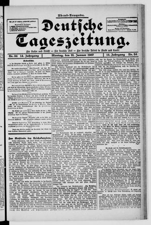 Deutsche Tageszeitung on Jan 21, 1907