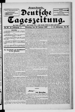 Deutsche Tageszeitung vom 22.01.1907