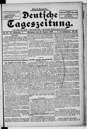 Deutsche Tageszeitung vom 29.01.1907