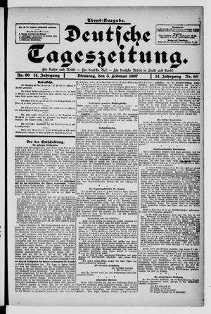 Deutsche Tageszeitung vom 05.02.1907