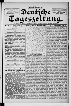 Deutsche Tageszeitung vom 11.02.1907
