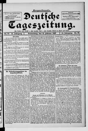 Deutsche Tageszeitung vom 14.02.1907