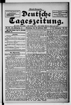 Deutsche Tageszeitung on Feb 19, 1907