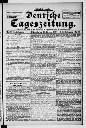Deutsche Tageszeitung on Feb 20, 1907