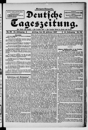 Deutsche Tageszeitung on Feb 22, 1907