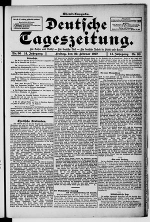 Deutsche Tageszeitung vom 22.02.1907
