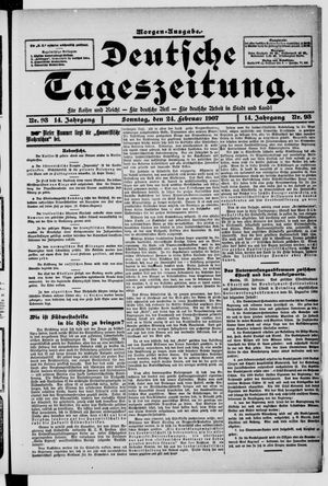 Deutsche Tageszeitung on Feb 24, 1907