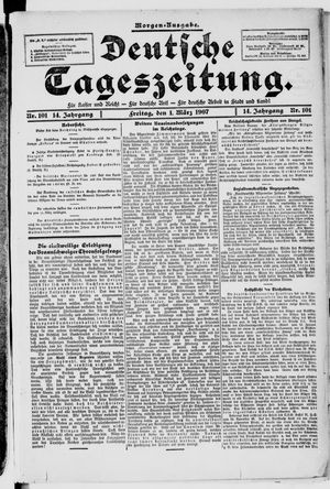 Deutsche Tageszeitung vom 01.03.1907