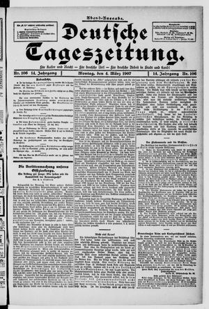 Deutsche Tageszeitung vom 04.03.1907