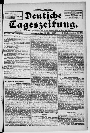 Deutsche Tageszeitung on Mar 12, 1907