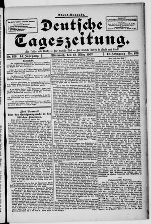 Deutsche Tageszeitung vom 13.03.1907