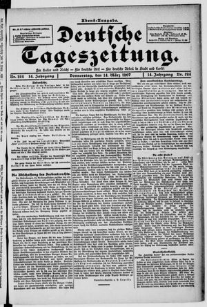 Deutsche Tageszeitung vom 14.03.1907