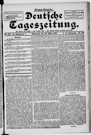 Deutsche Tageszeitung on Mar 20, 1907