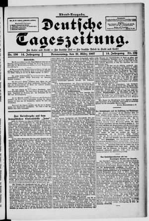 Deutsche Tageszeitung on Mar 21, 1907