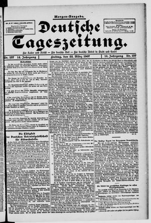 Deutsche Tageszeitung on Mar 22, 1907