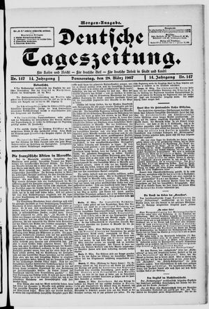 Deutsche Tageszeitung vom 28.03.1907