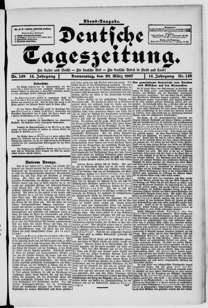 Deutsche Tageszeitung vom 28.03.1907