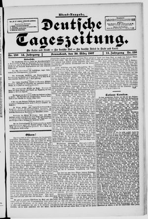 Deutsche Tageszeitung vom 30.03.1907