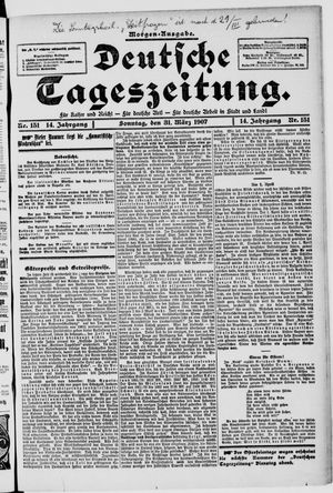 Deutsche Tageszeitung on Mar 31, 1907