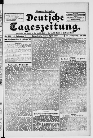 Deutsche Tageszeitung vom 06.04.1907