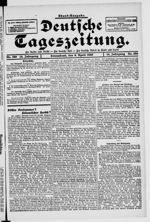 Deutsche Tageszeitung vom 06.04.1907