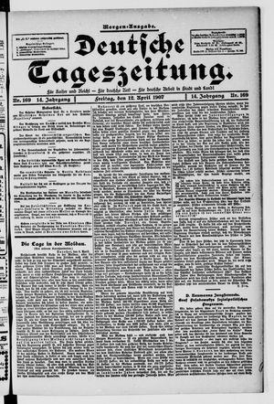 Deutsche Tageszeitung vom 12.04.1907