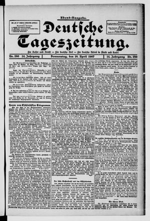 Deutsche Tageszeitung vom 18.04.1907
