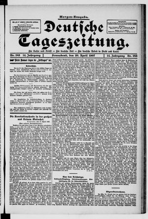 Deutsche Tageszeitung vom 20.04.1907