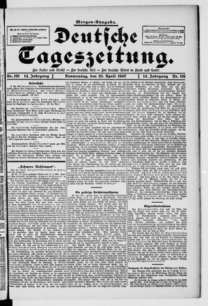 Deutsche Tageszeitung on Apr 25, 1907