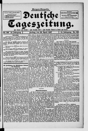 Deutsche Tageszeitung on Apr 26, 1907