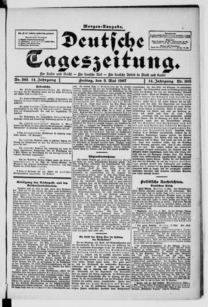 Deutsche Tageszeitung vom 03.05.1907