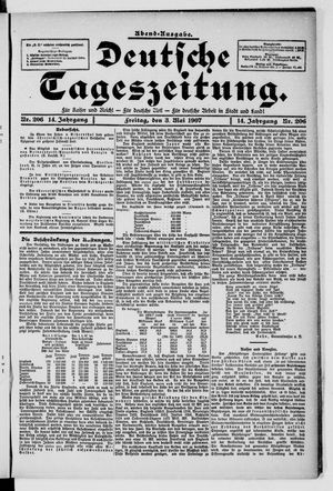 Deutsche Tageszeitung vom 03.05.1907