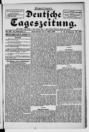 Deutsche Tageszeitung on May 4, 1907