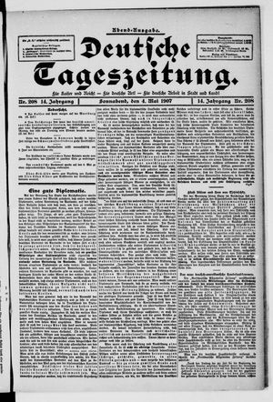 Deutsche Tageszeitung on May 4, 1907